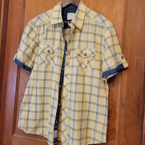 Private Member Boys' Plaid Shirt Size 3/L Short SleeveButton‎ Down